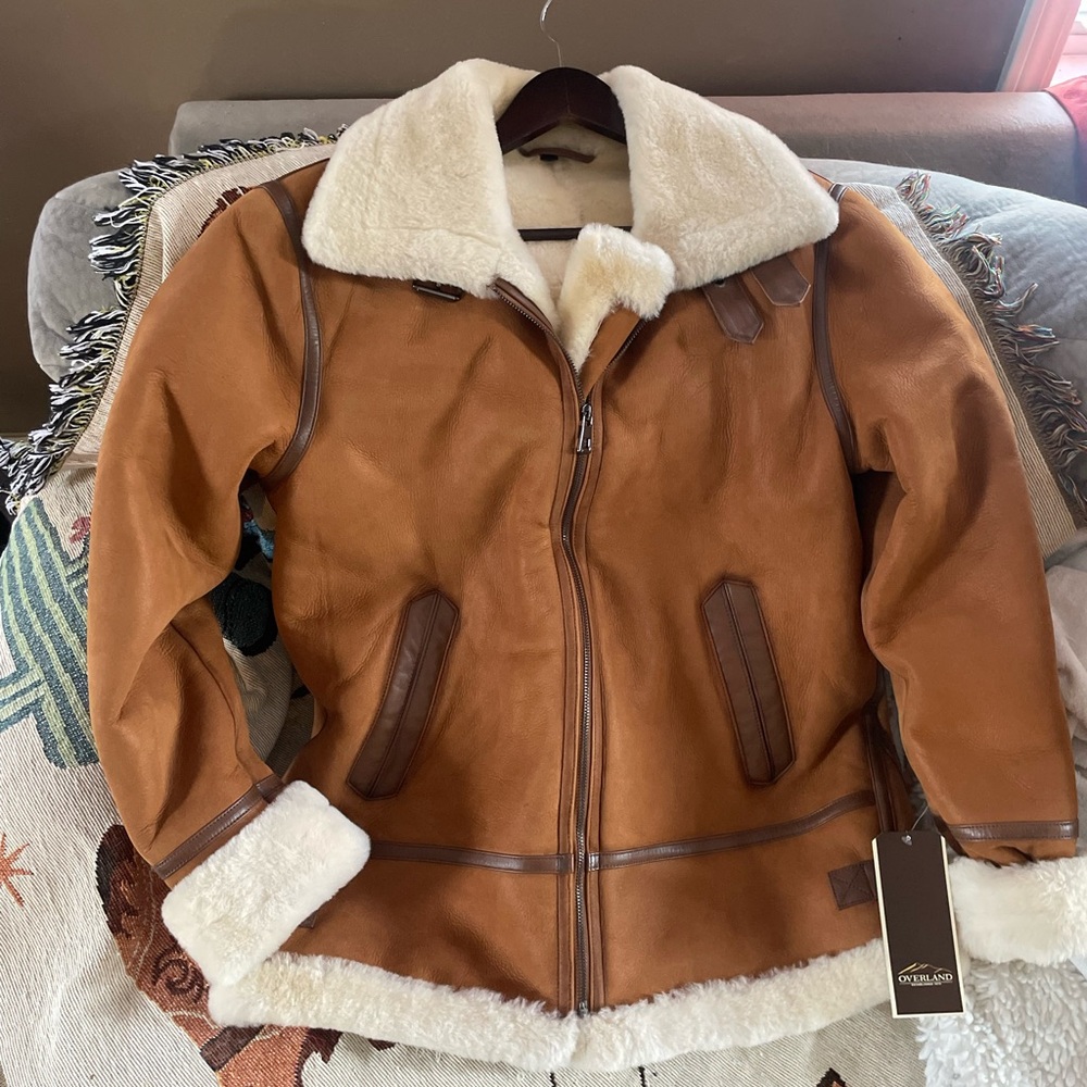 Men's Brown b3 bomber overland